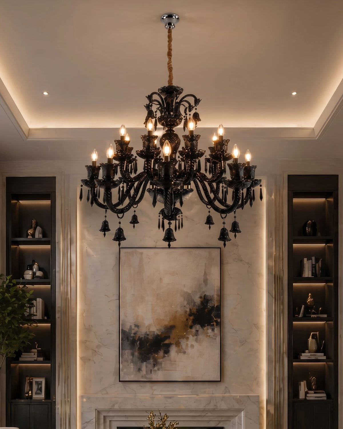 Baroque Statement Cascade Chandelier - 16 Lights