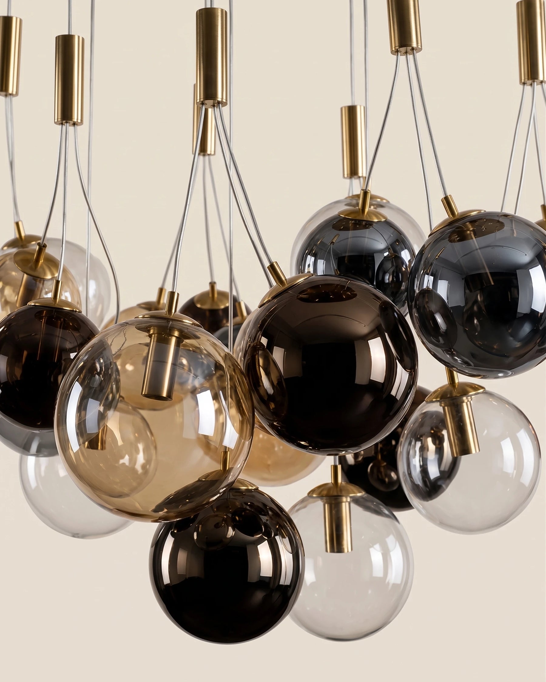 Lunora Floating Glass Orb Chandelier 