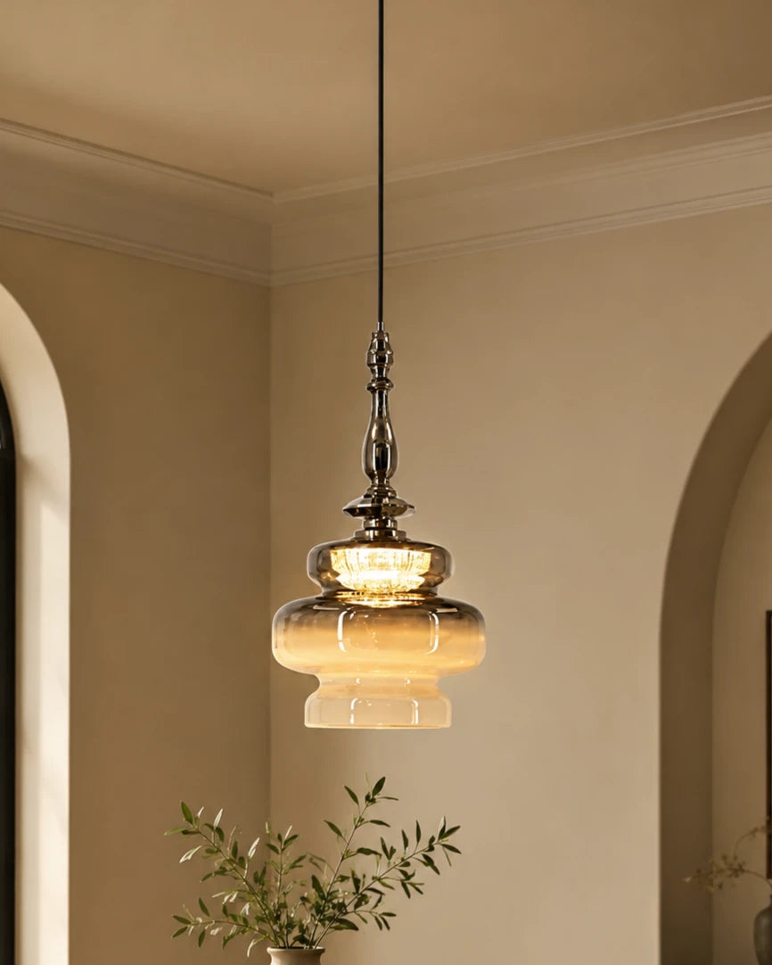 Elarienne Sculpted Glass Pendant Light 