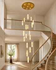 Floating Spiral Staircase Chandelier
