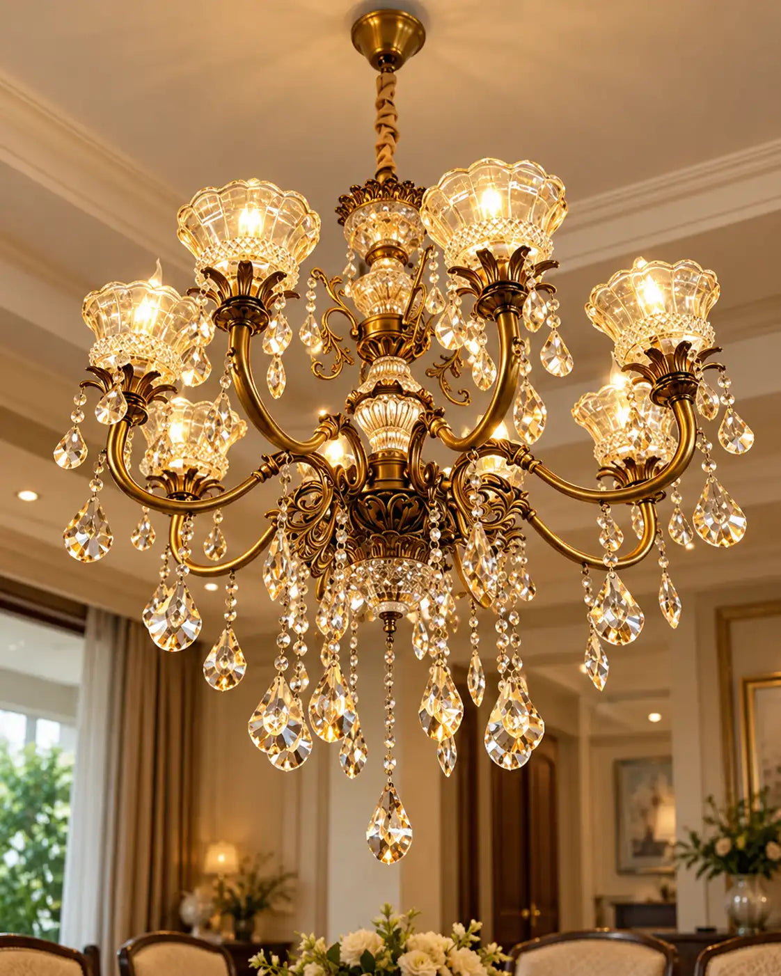 Imperial Elegance Crystal Chandelier - 8 Lights