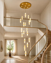 Floating Spiral Staircase Chandelier 