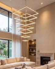 Infinity Frame Double Height Chandelier