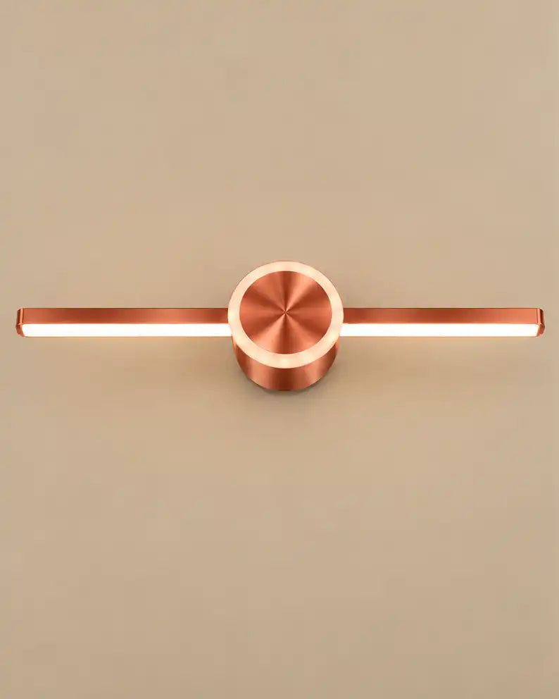 Rose Gold Circular LED Mirror Light - 18 Watt