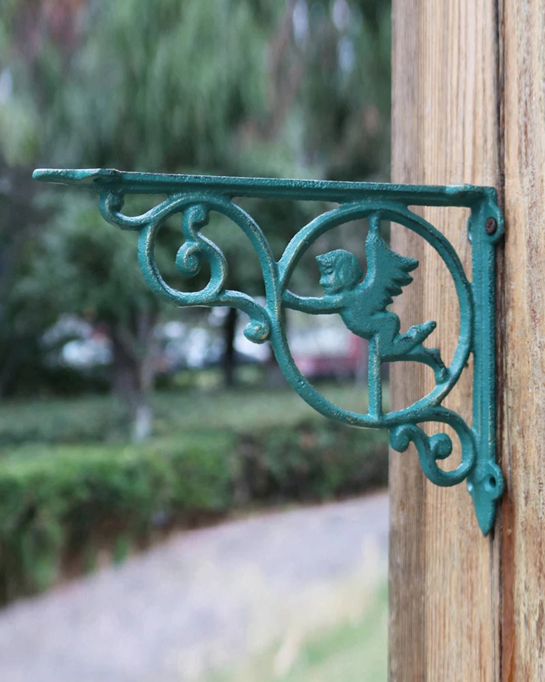 Angel Cherub Cast Iron Decorative Shelf Set