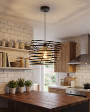 Twisted Cage Pendant Light