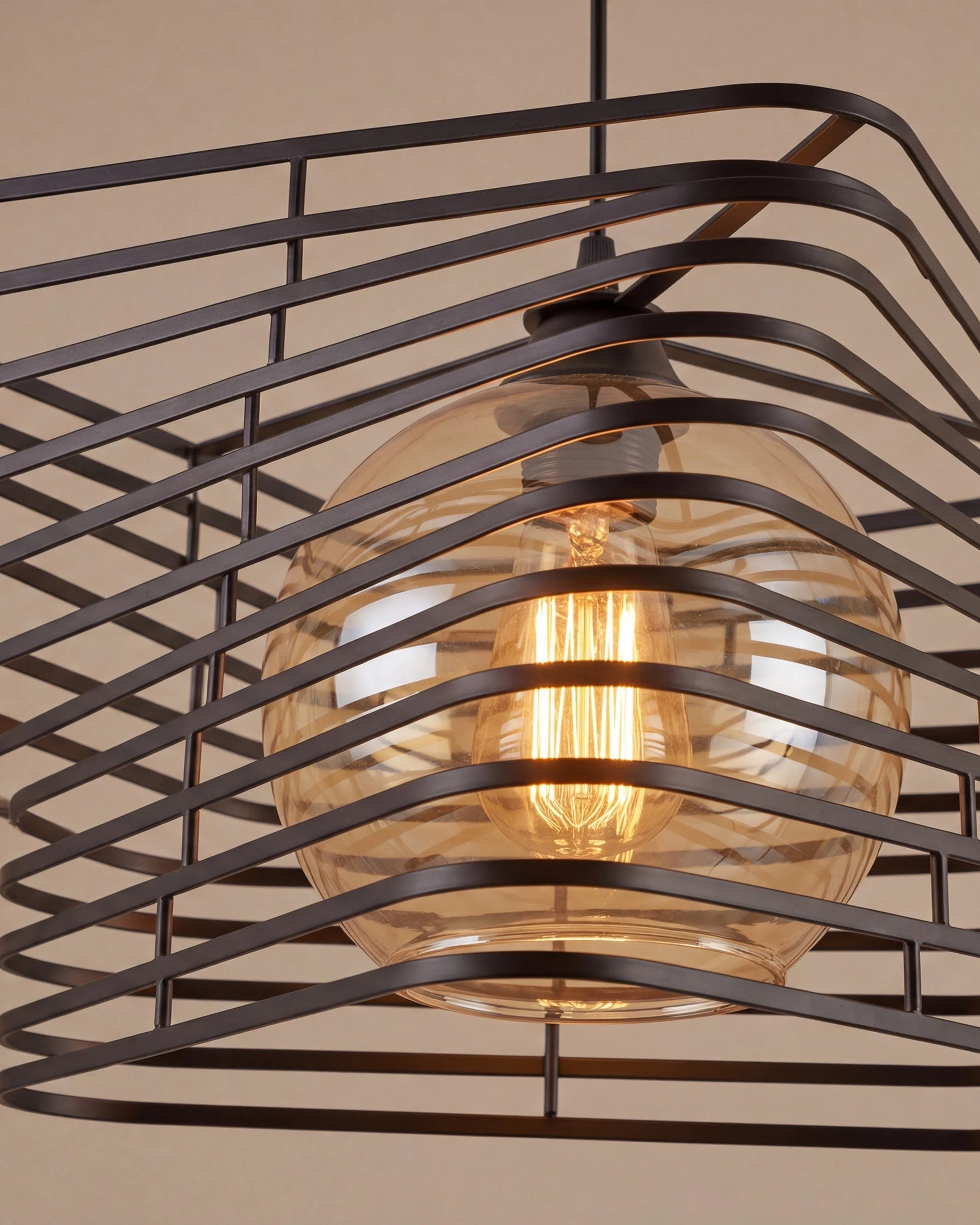 Twisted Cage Pendant Light 