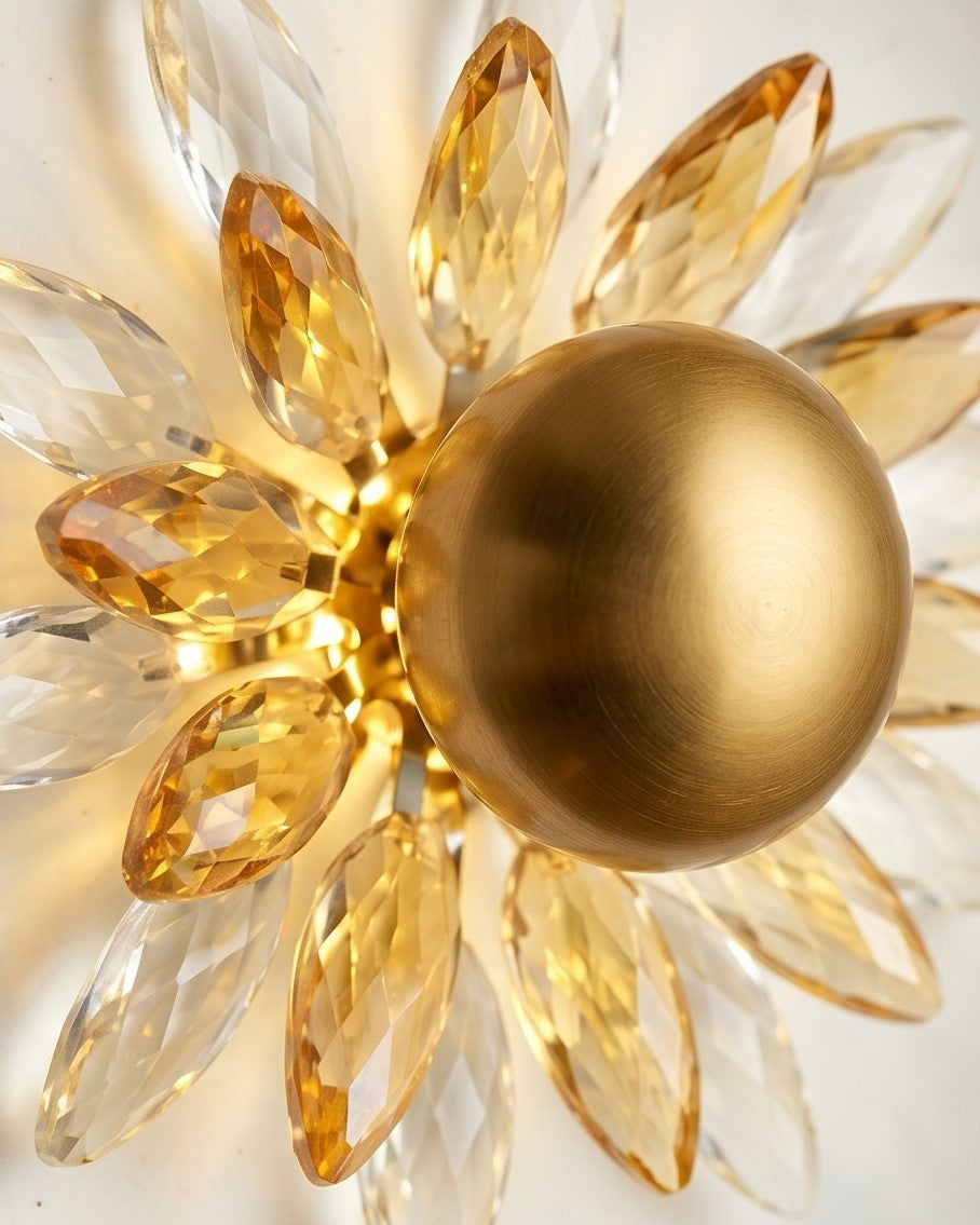 Floral Radiance Wall Light - White 