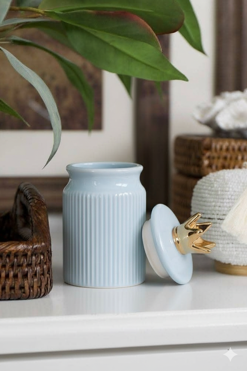 Royal Crown Storage Jar - Set Of 3 