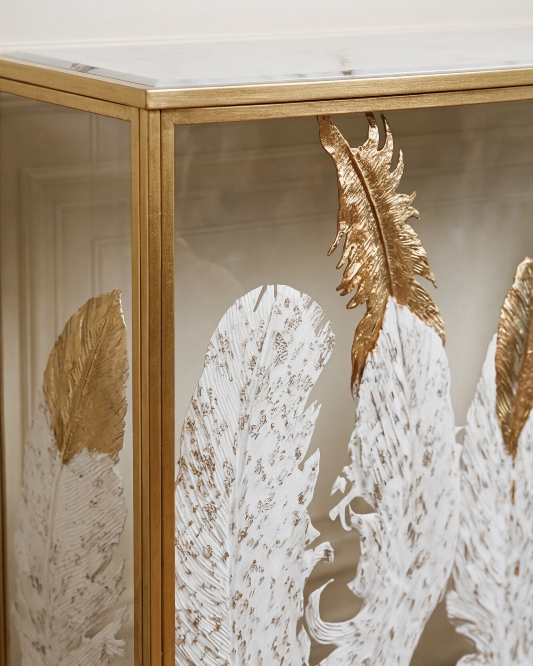 Ivory Plume Luxe Console Table 