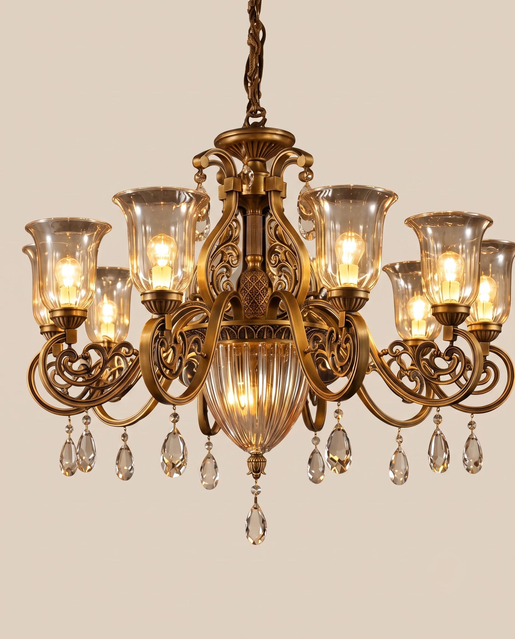 Royal Baroque Splendor Chandelier - 8 Bulbs 