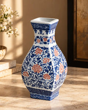 Blue & White Floral Blossom Vase