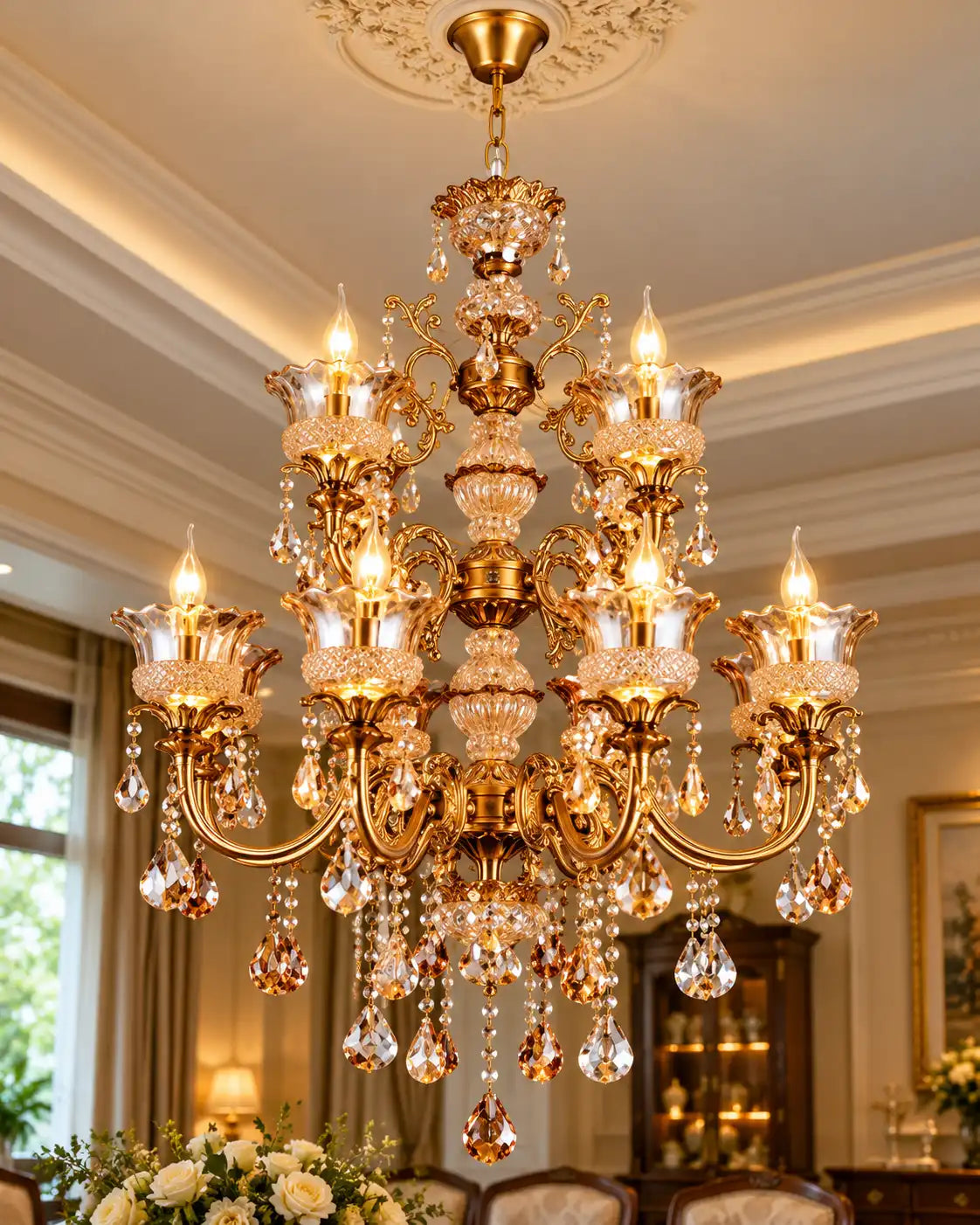 Imperial Elegance Crystal Chandelier - 12 Lights