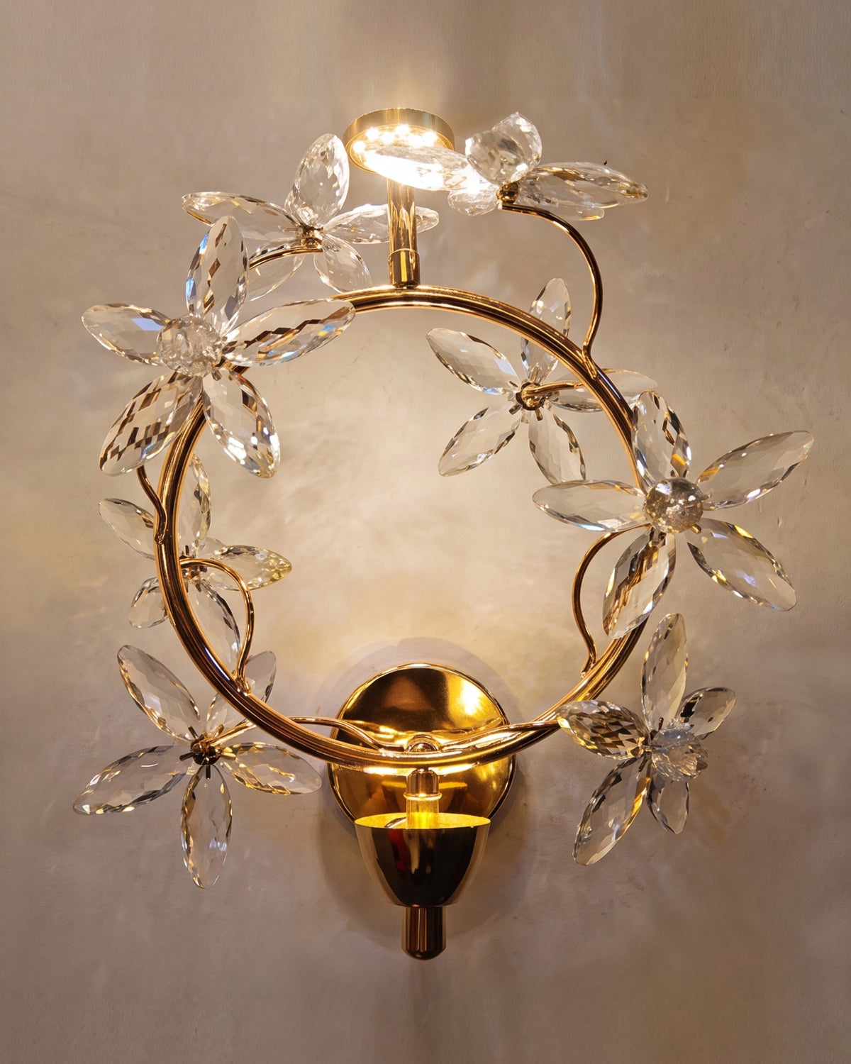 Floral Halo Wall Light - Clear
