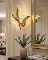 Golden Leaf Wall Sconce 