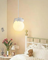 Cute Animal Shaped Moon Pendant Light - Beer 