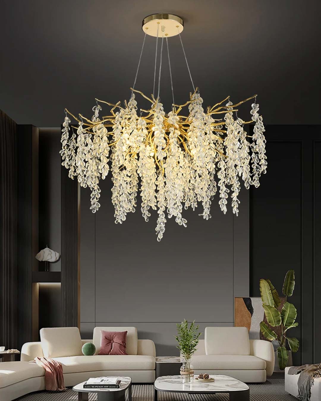 Modern Crystal Branch Chandelier 