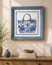 Blue & White Framed Wall Art - 12"x12"