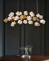 Cube Shaped Linear Chandelier 