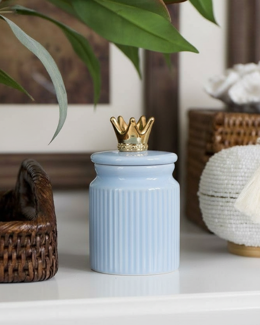 Royal Crown Storage Jar - Set Of 3 