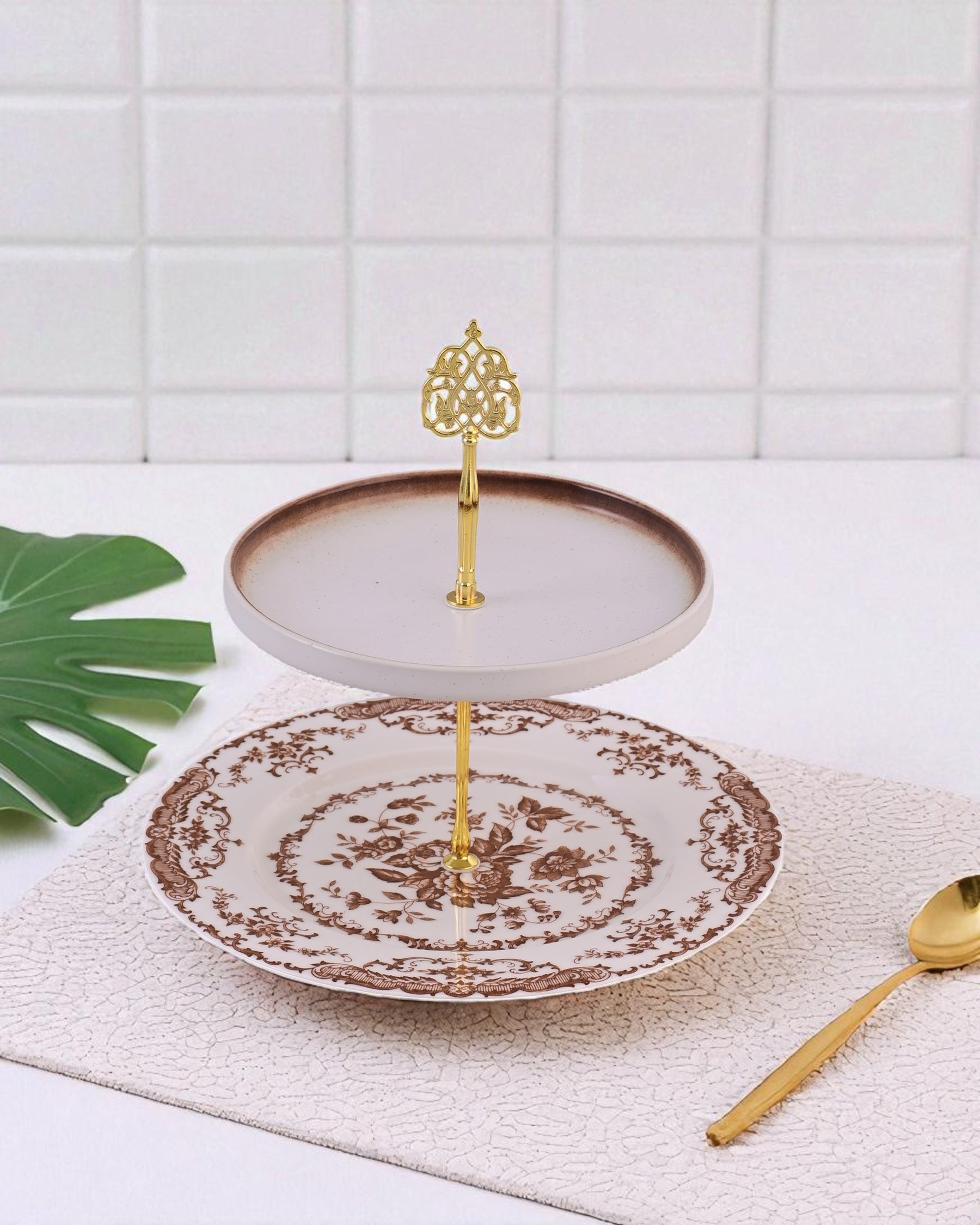Royal Blossom 2-Tier Cake Stand 