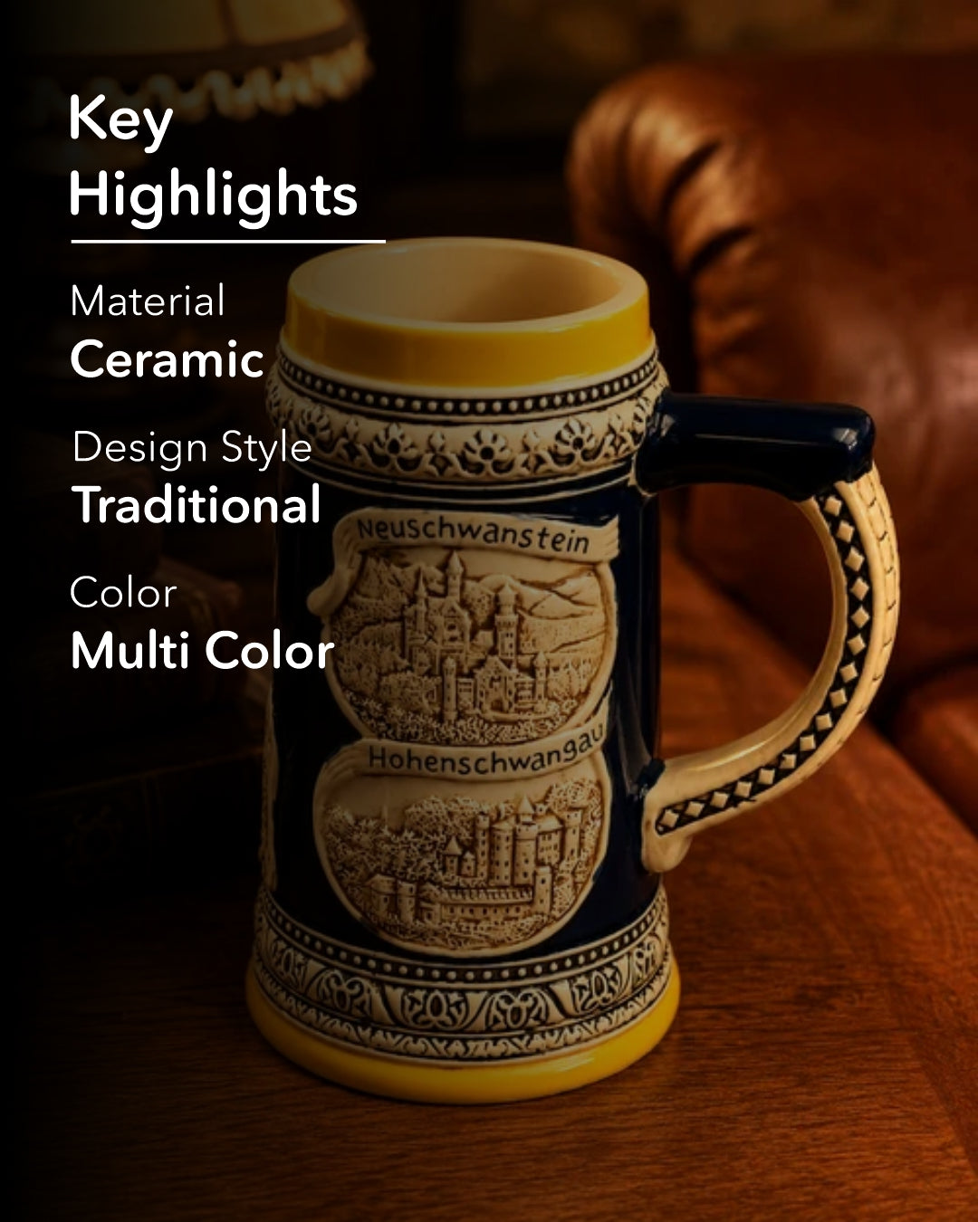 German Landmark - Vintage Stein Beer Mug 