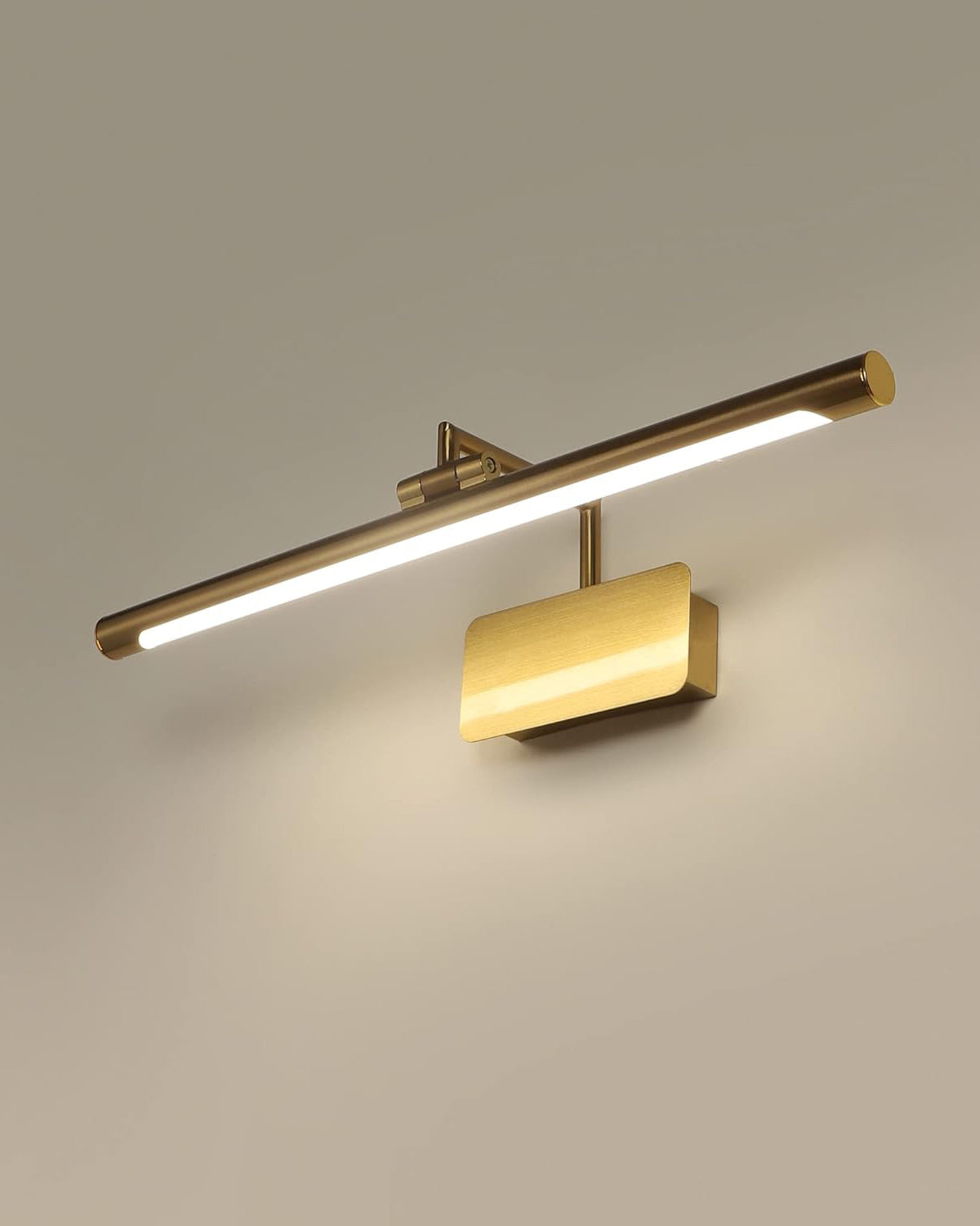Modern Slim LED Mirror Wall Light - Gold 