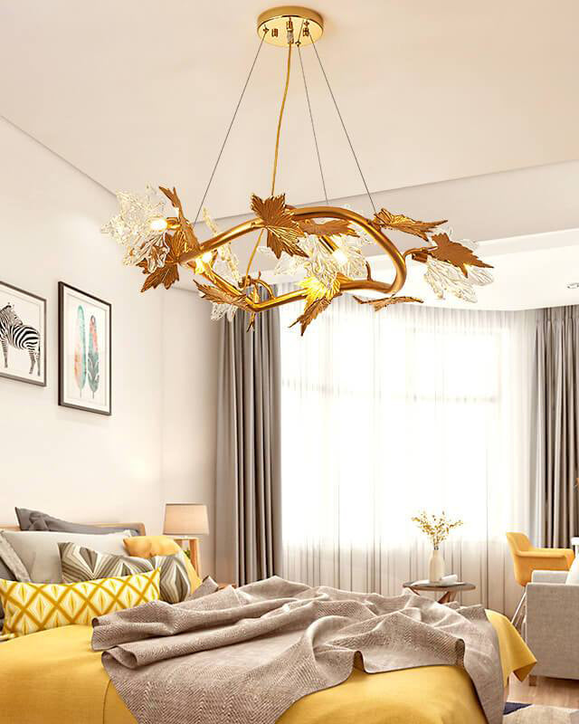 Autumn Leaf Branch Chandelier 