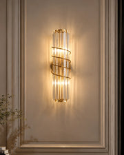 Spiral Wrap Fluted Wall Sconce