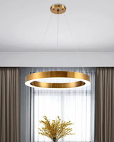 Golden Halo Sleek Ring Pendant Light 