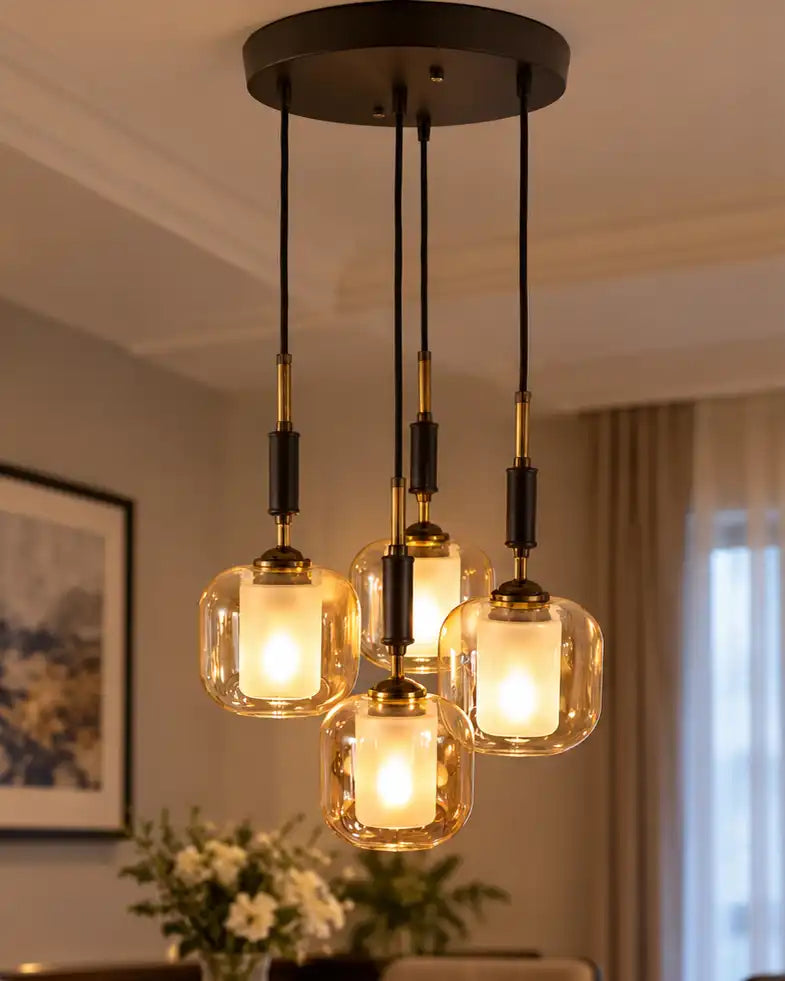 Celestia Four Globe Pendant Light