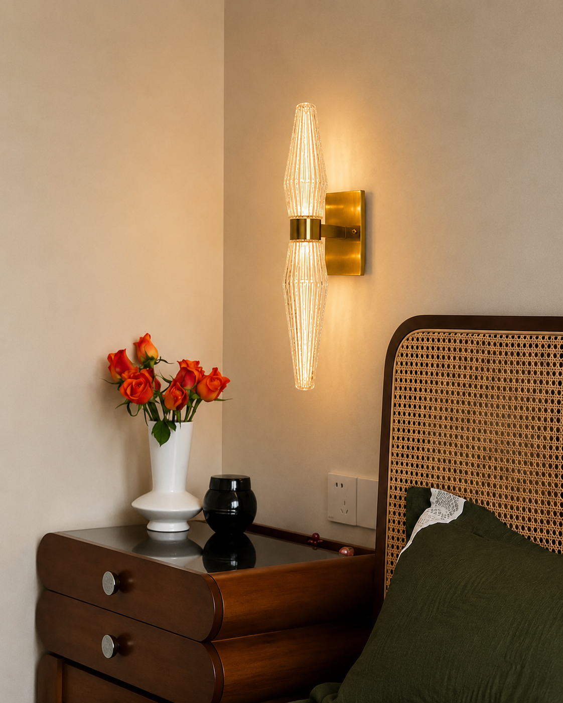 Aurelia Twin Crystal Wall Sconce