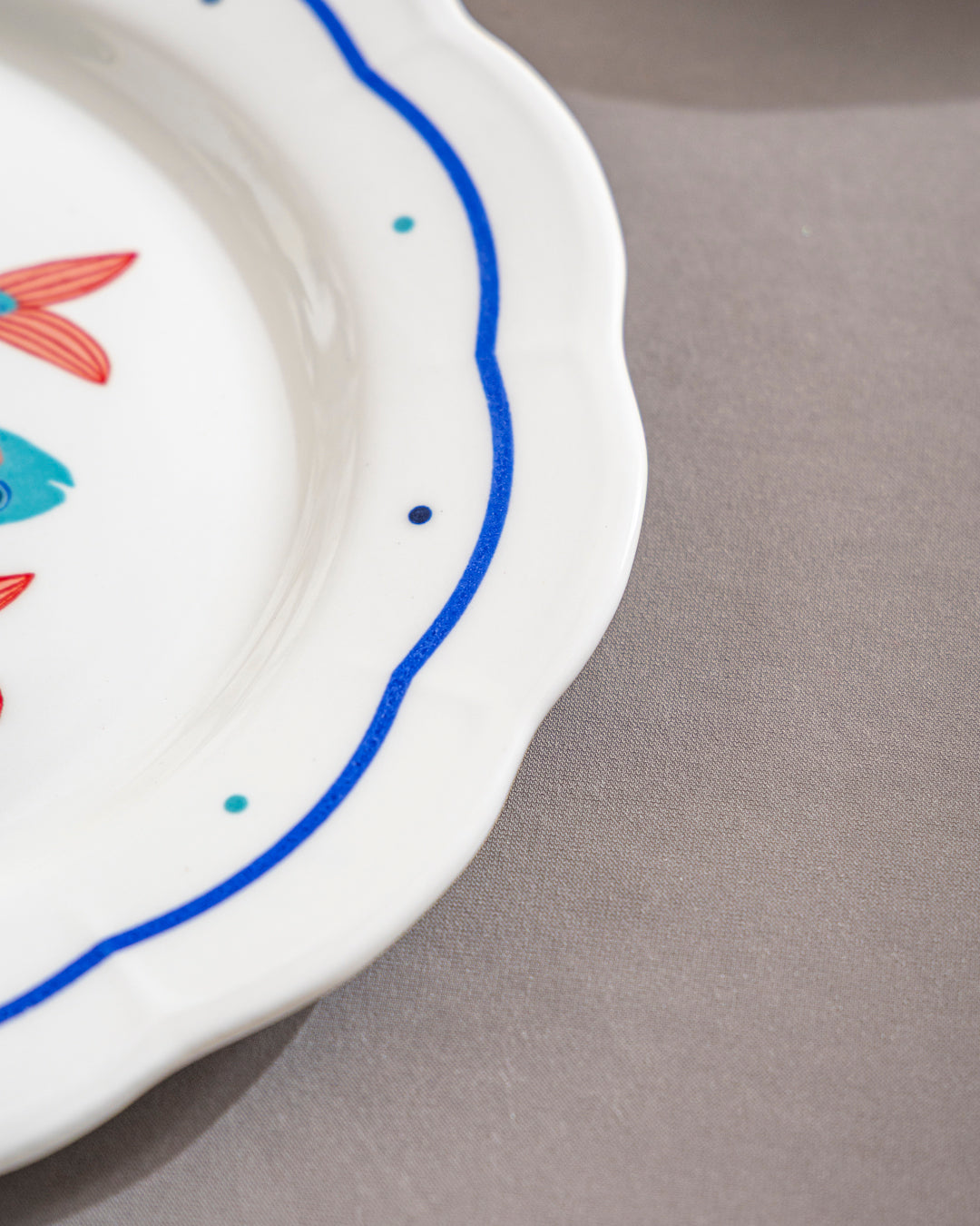 Ocean Fish Scallop Dinner Plate 
