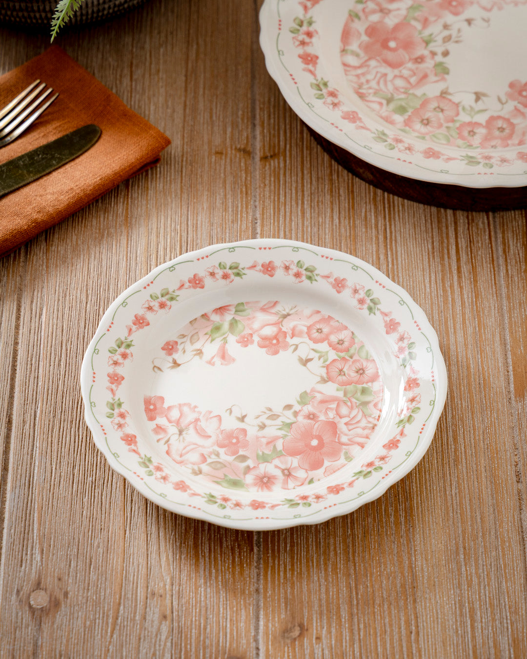 Blush Floral Garden Quarter Plate 