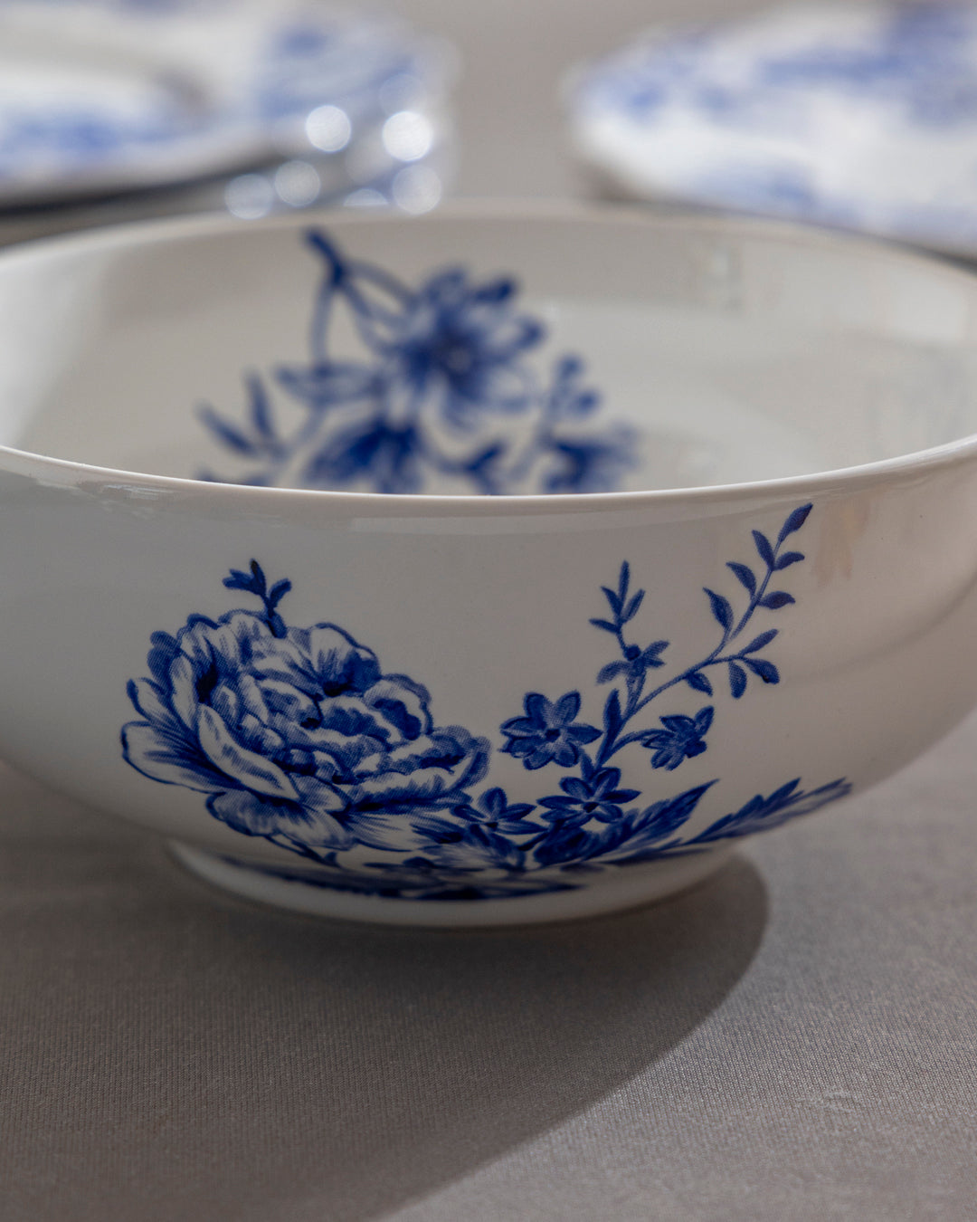 Blue & White Floral Serving Bowl - Set of 2 