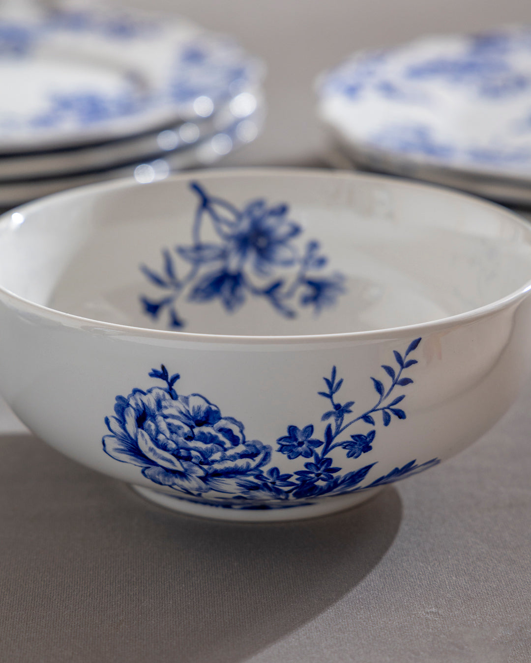 Blue & White Floral Serving Bowl - Set of 2 