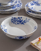 Blue & White Floral Elegance Pasta Plate 