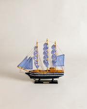 Confection Royal Blue Decorative Ship Model