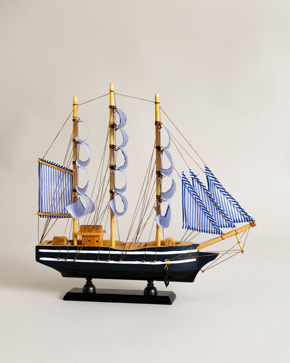 Confection Royal Blue Decorative Ship Model