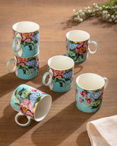 Blush Garden Floral Mug - Set Of 6 