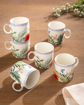 Tropical Fern Bloom Mug - Set Of 6 