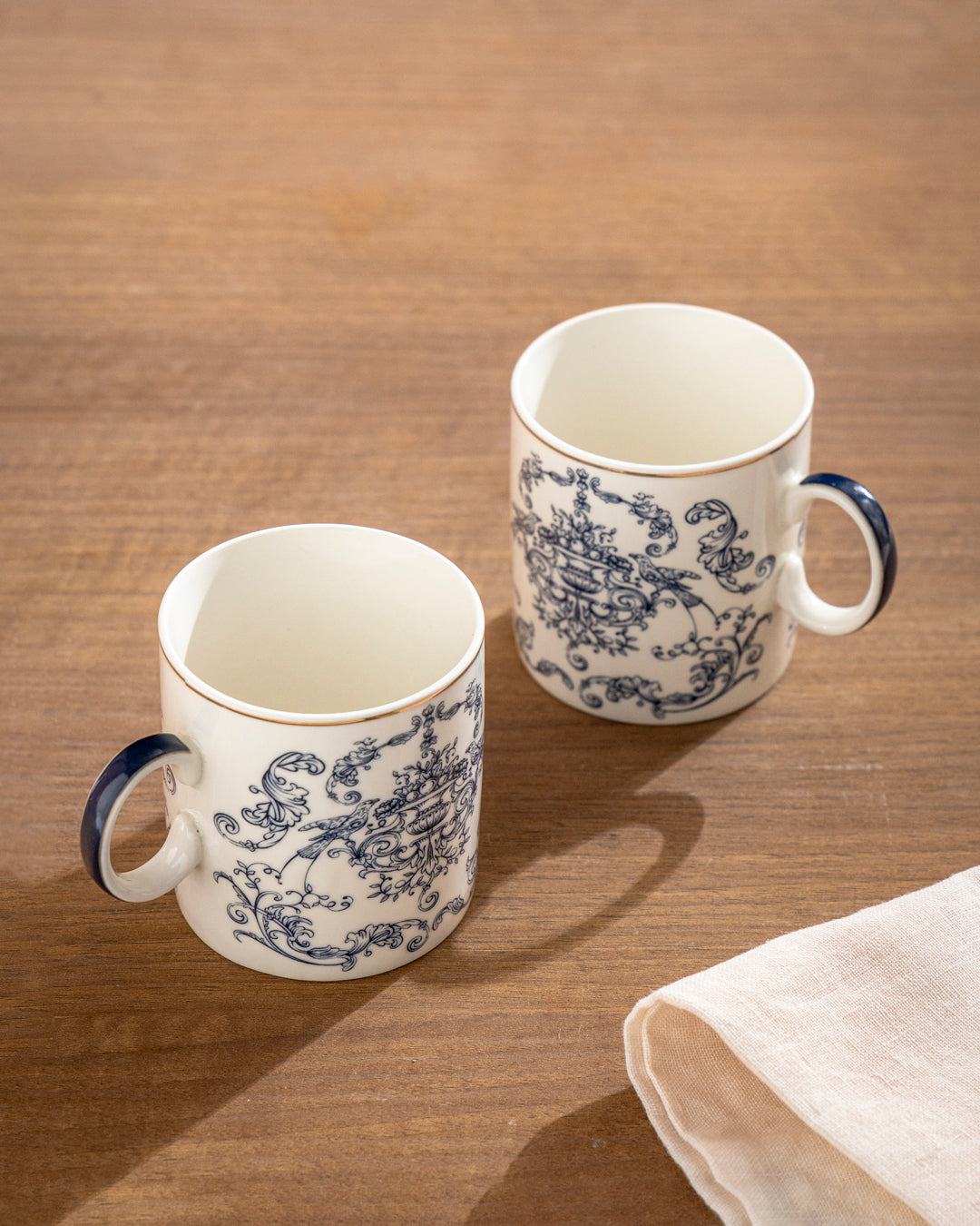 Blue Baroque Heritage Mugs - Set of 6 
