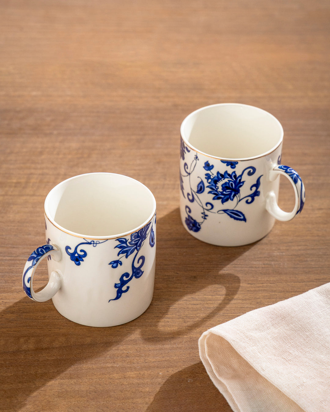 Blue Heritage Floral Mug - Set Of 6 