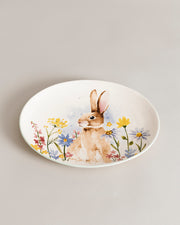 Spring Bunny Floral Dinner Plate