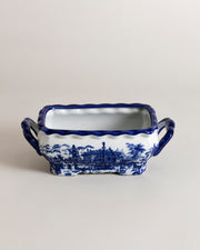 The Estate Blue & White Hand-Painted Planter