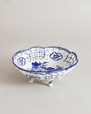 Blue Willow Floral Decorative Fruit Bowl