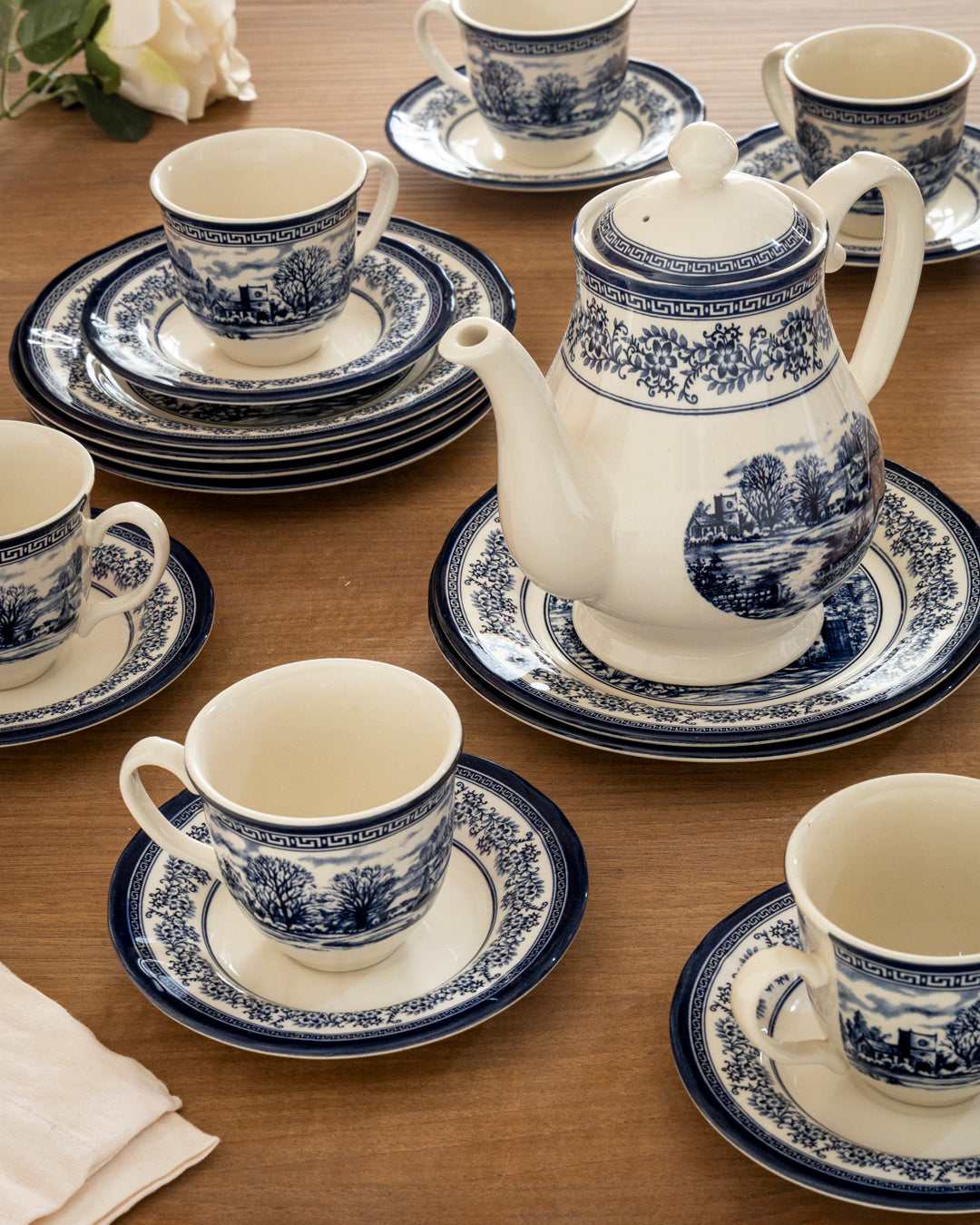 Halcyon Blue - 19 Piece Tea Set 