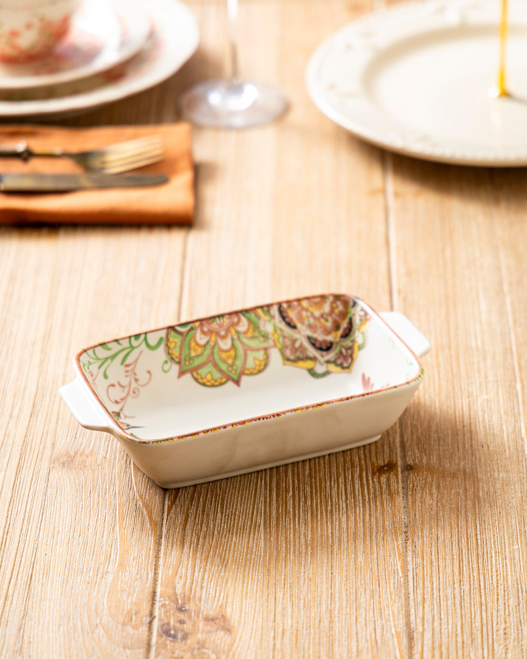 Floral Print Baking Dish 