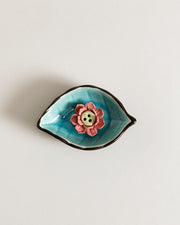 Lotus Bliss Bodhi Leaf Incense Holder SkyBlue - Small