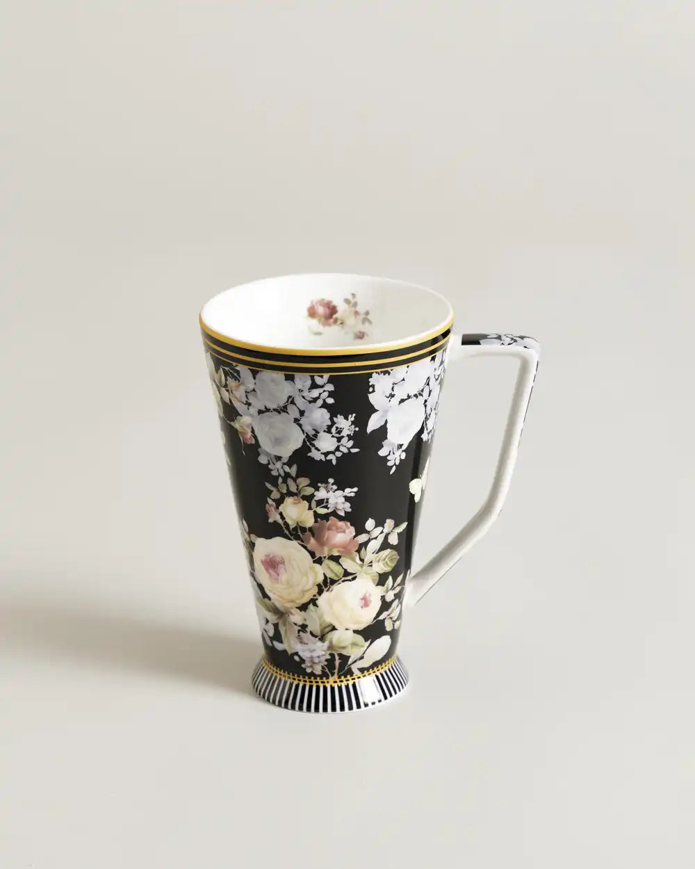 The Midnight Botanical Footed Mug